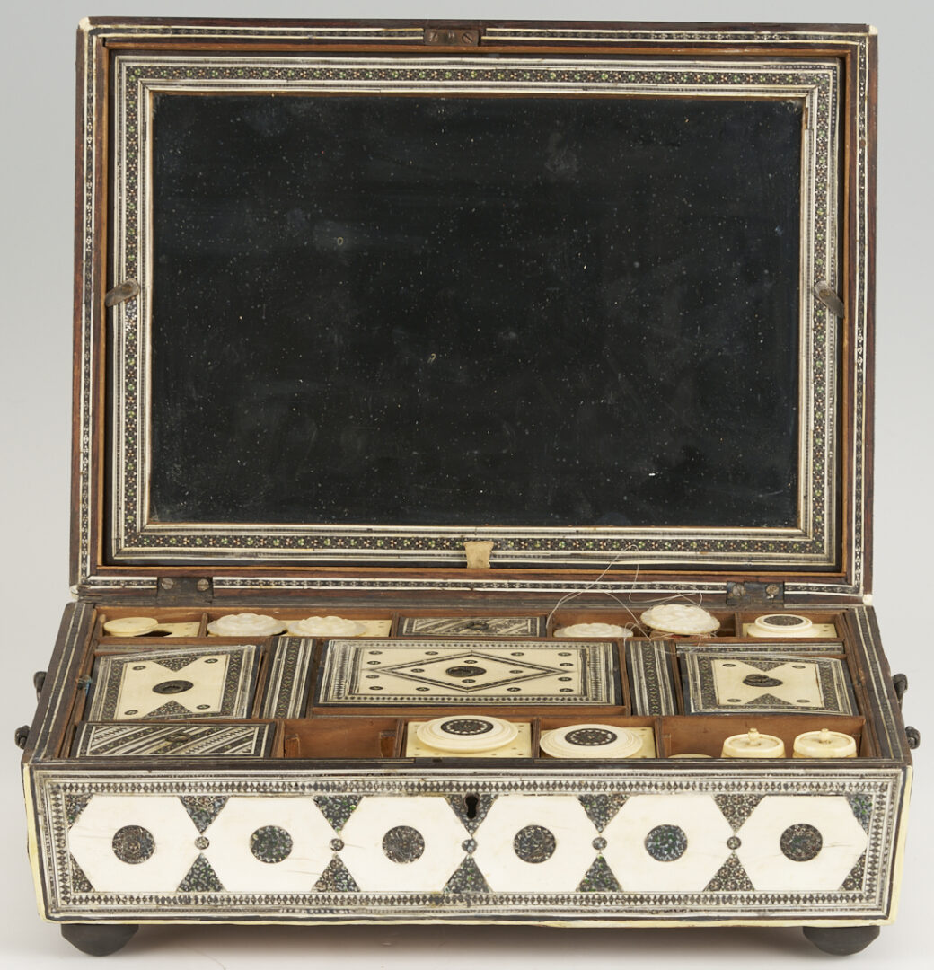 Lot 924: Anglo Indian Bone Sewing Box