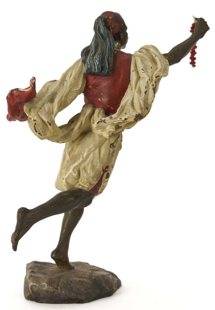 Lot 925: Franz Xaver Bergmann Orientalist Painted Bronze Figure