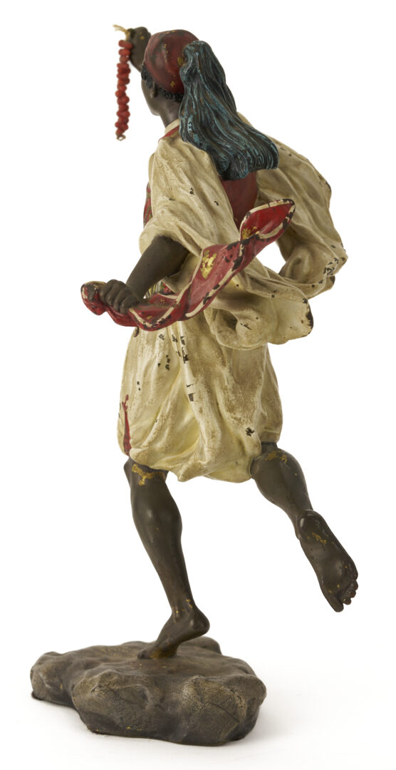 Lot 925: Franz Xaver Bergmann Orientalist Painted Bronze Figure