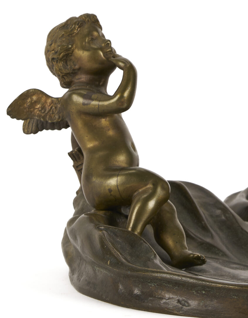 Lot 926: Charles Emile Jonchery Art Nouveau Bronze Figural Vide Poche