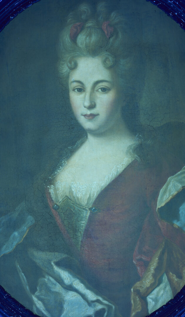 Lot 928: 2 O/C French Portraits After  Nicolas de Largilliere incl. Mme. Bazin