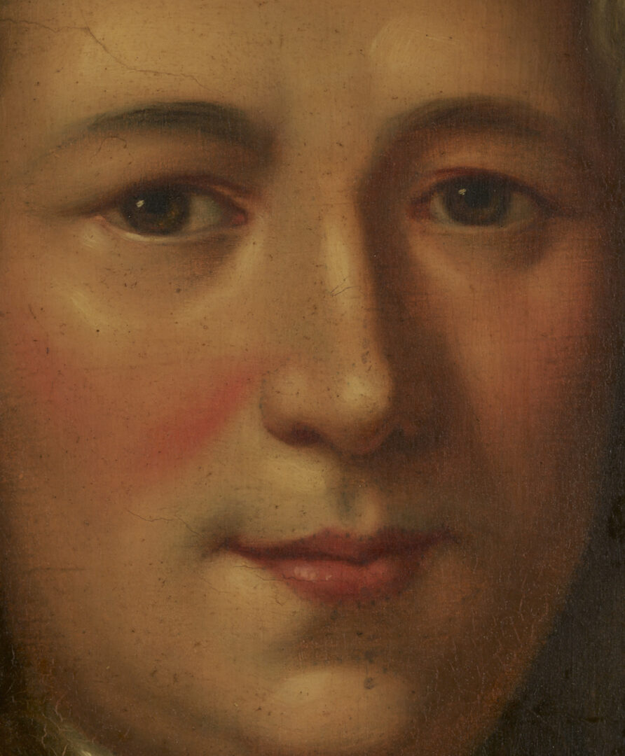 Lot 928: 2 O/C French Portraits After  Nicolas de Largilliere incl. Mme. Bazin