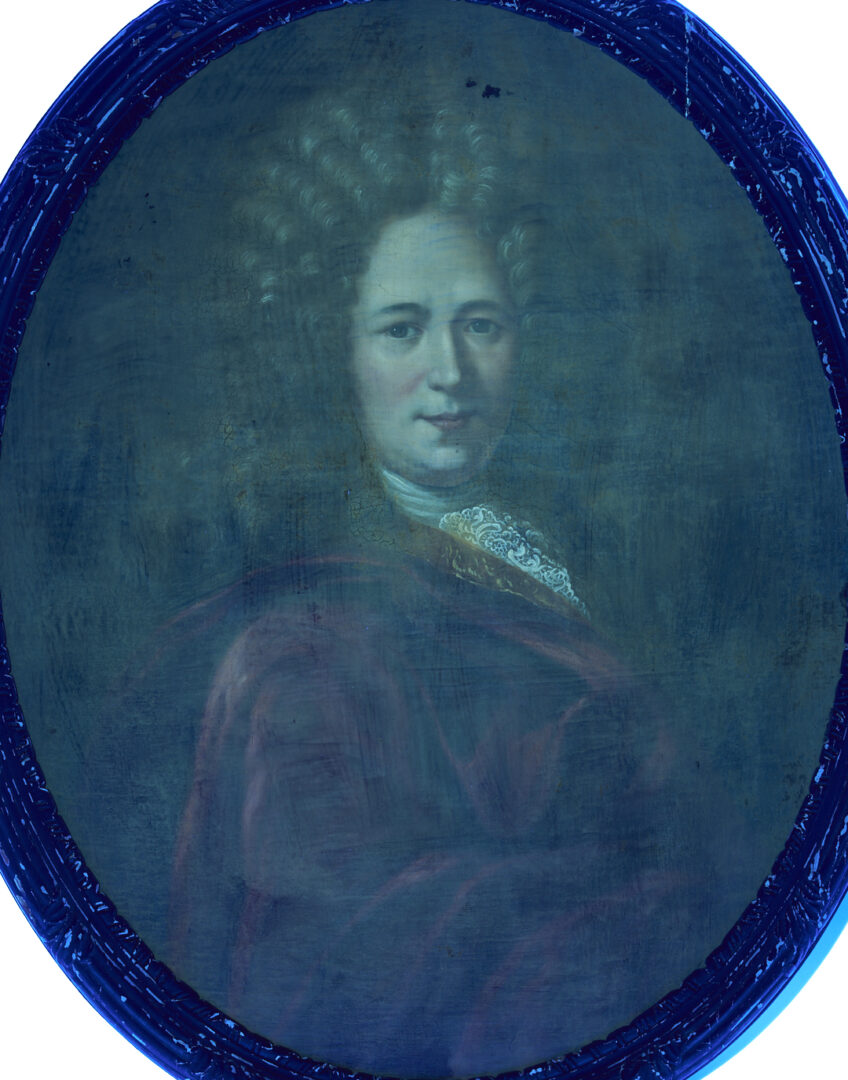 Lot 928: 2 O/C French Portraits After  Nicolas de Largilliere incl. Mme. Bazin