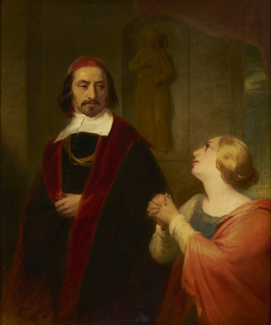 Lot 929: Sir John Gilbert O/C, Cardinal Mazarin & Pleading Woman