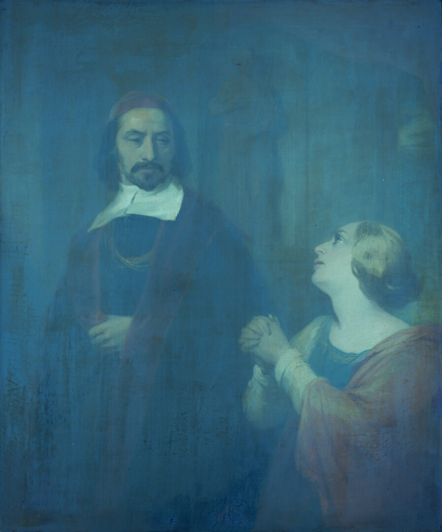 Lot 929: Sir John Gilbert O/C, Cardinal Mazarin & Pleading Woman