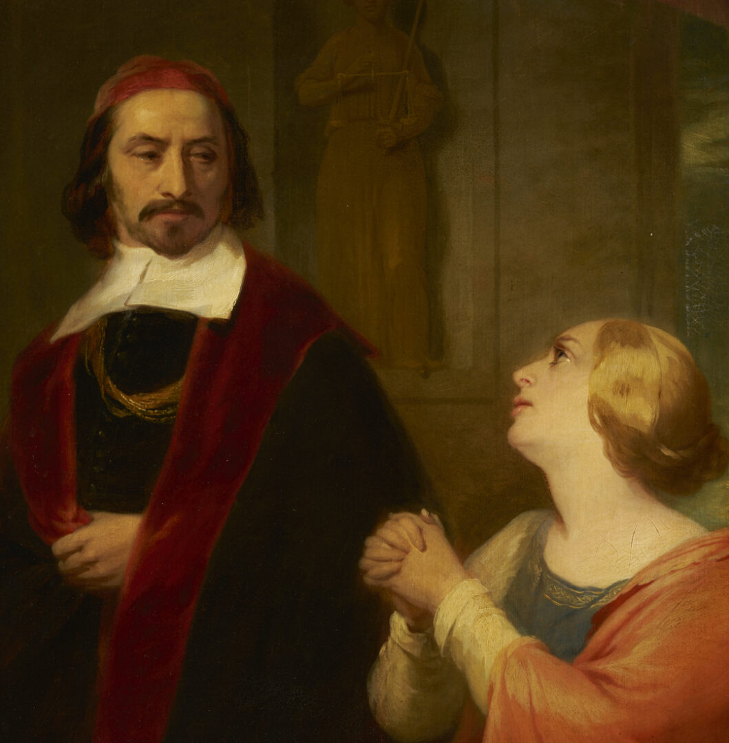 Lot 929: Sir John Gilbert O/C, Cardinal Mazarin & Pleading Woman