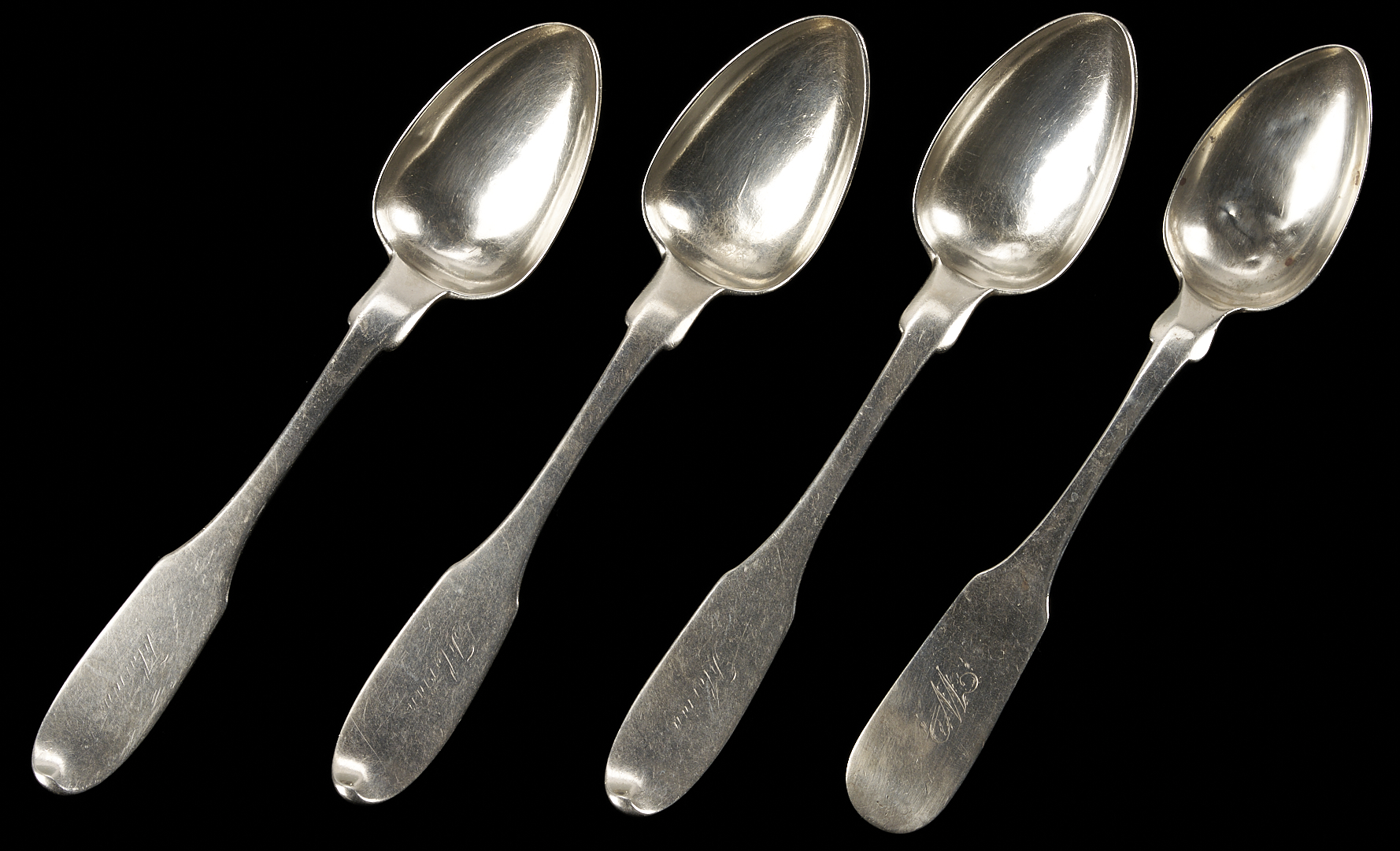 Lot 92: 8 TN Samuel Bell Coin Silver Spoons