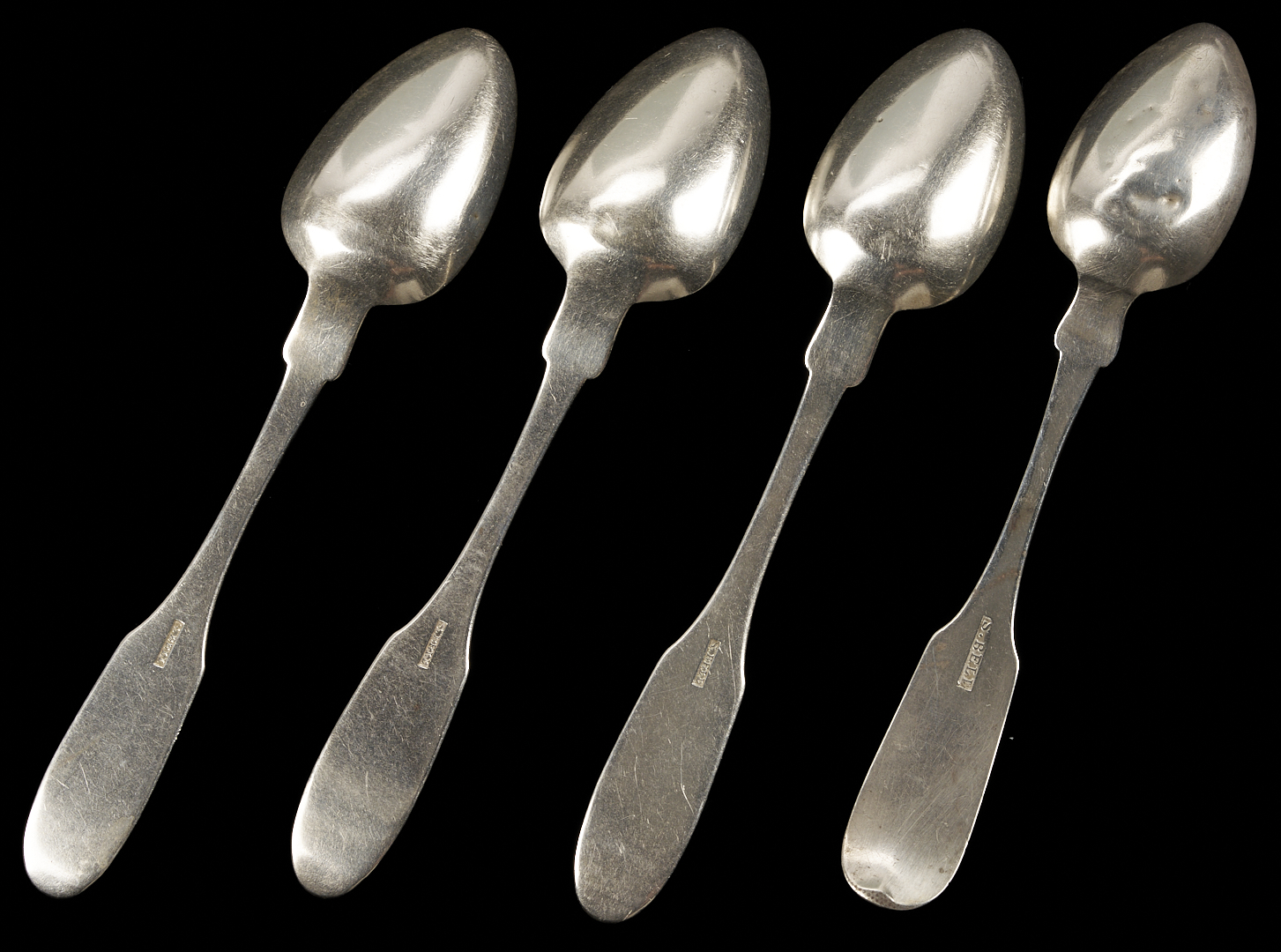 Lot 92: 8 TN Samuel Bell Coin Silver Spoons
