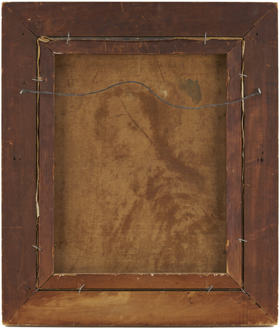 Lot 934: Spanish School Portrait in rose carved frame