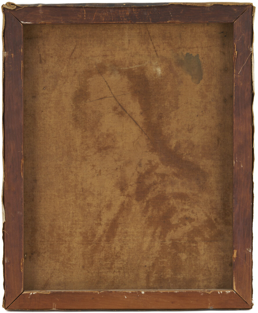Lot 934: Spanish School Portrait in rose carved frame