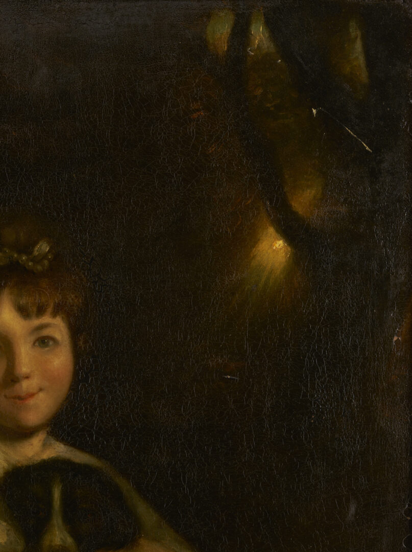 Lot 935: 19th C. O/C Painting After Sir Joshua Reynolds, Miss Jane Bowles