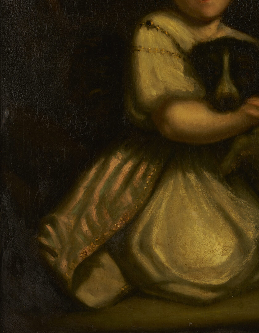 Lot 935: 19th C. O/C Painting After Sir Joshua Reynolds, Miss Jane Bowles