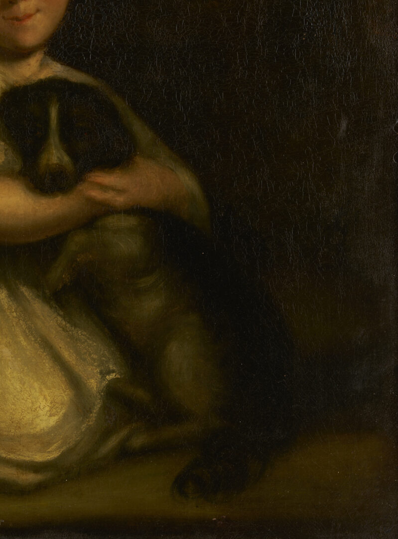 Lot 935: 19th C. O/C Painting After Sir Joshua Reynolds, Miss Jane Bowles