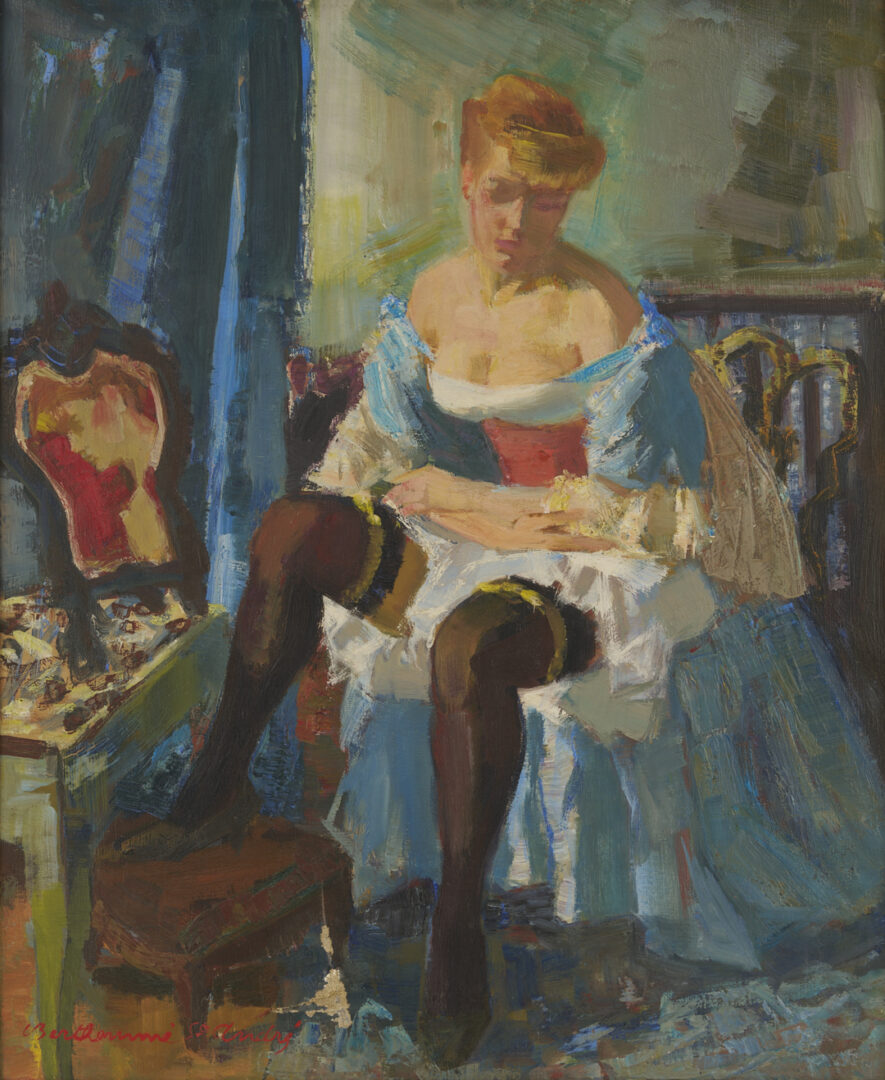 Lot 936: Louis Berthomme St. Andre O/C of a Woman