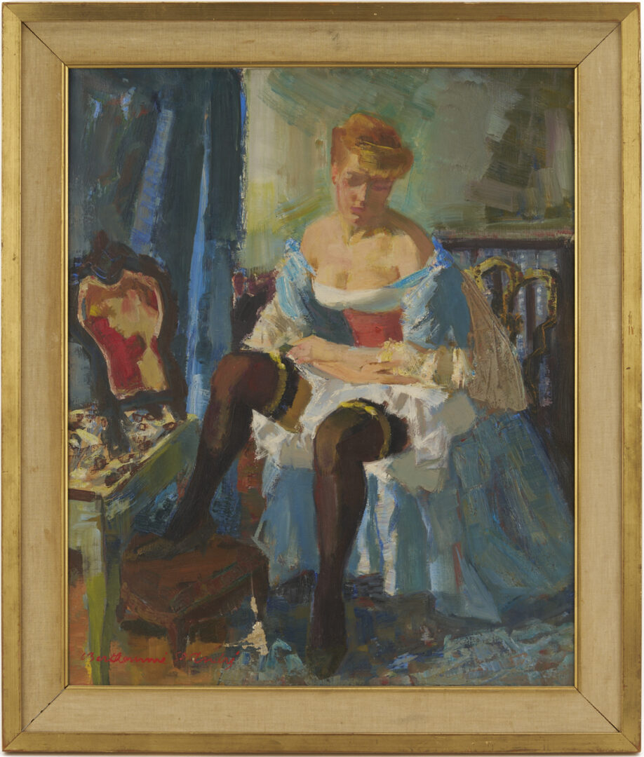 Lot 936: Louis Berthomme St. Andre O/C of a Woman