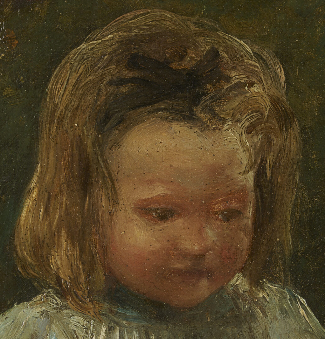 Lot 938: Gustave Adolphe Jundt O/C Painting of an Alsatian Girl