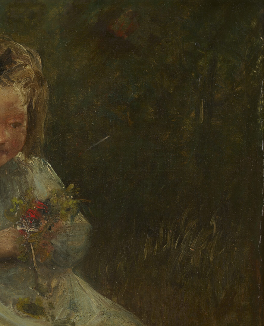 Lot 938: Gustave Adolphe Jundt O/C Painting of an Alsatian Girl