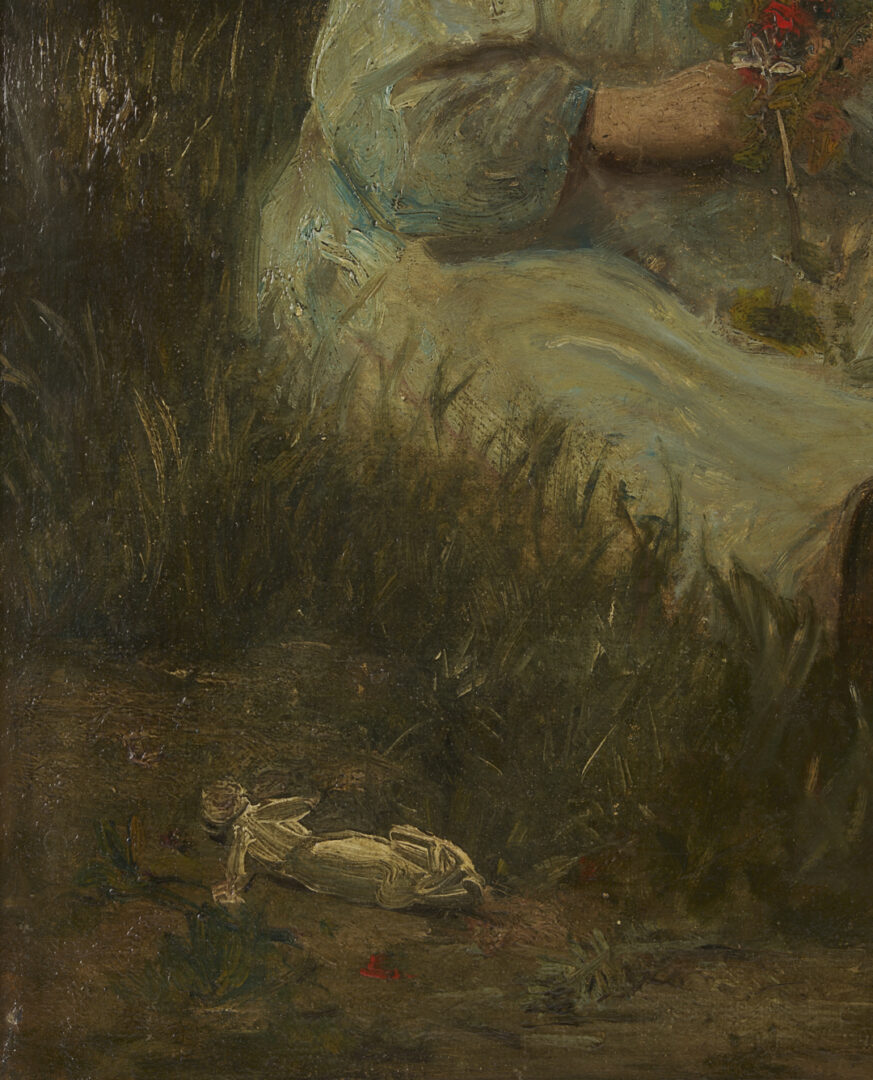 Lot 938: Gustave Adolphe Jundt O/C Painting of an Alsatian Girl