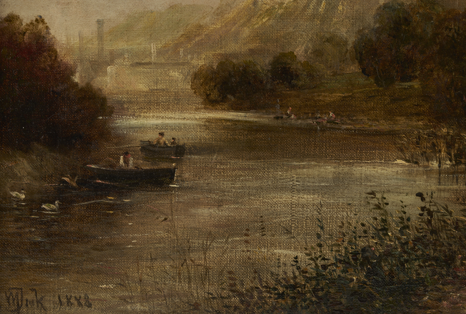 Lot 940: 19th C. O/C Painting of Windsor Castle, Poss. William Took