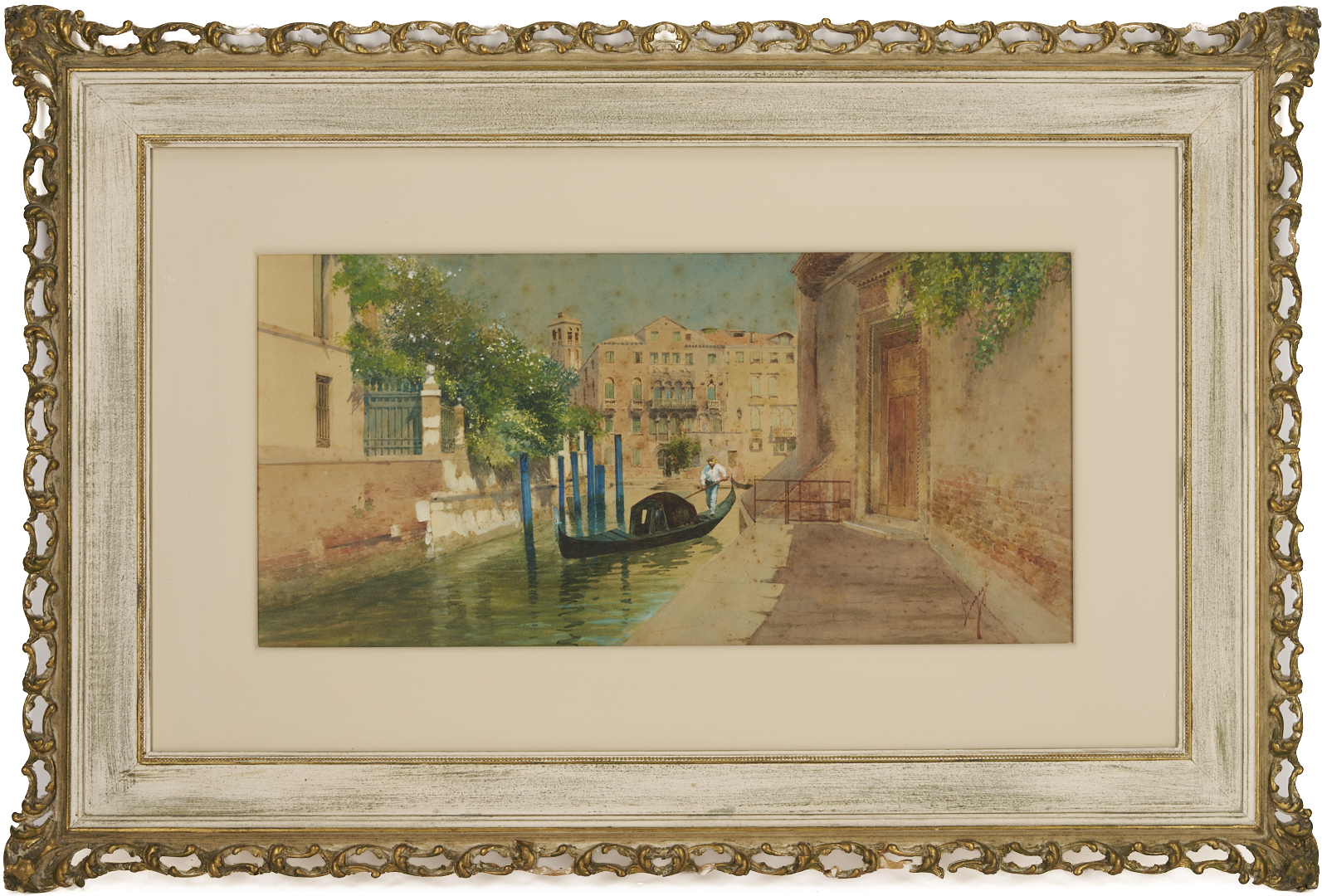 Lot 941: Two Venetian Watercolor Paintings