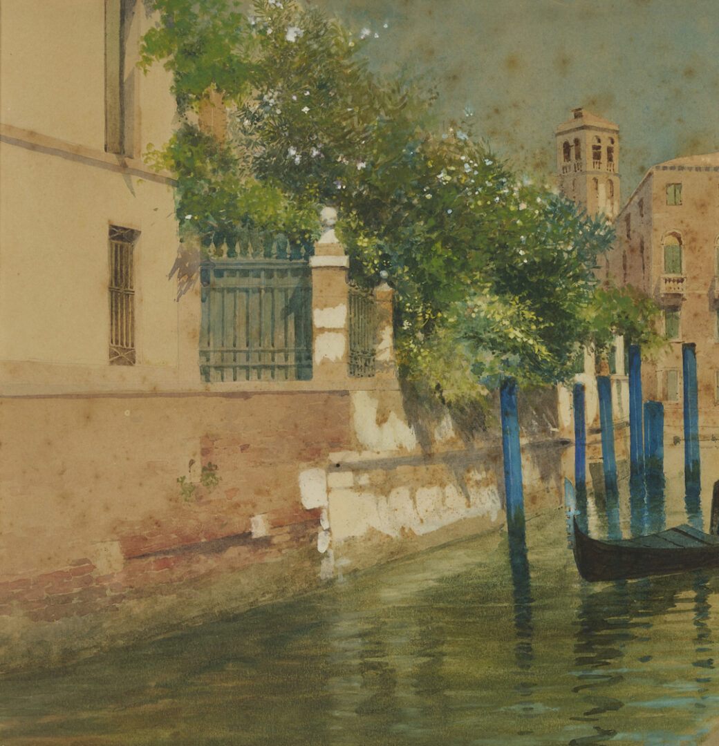 Lot 941: Two Venetian Watercolor Paintings