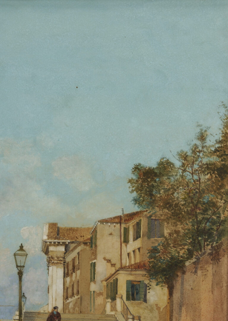 Lot 941: Two Venetian Watercolor Paintings