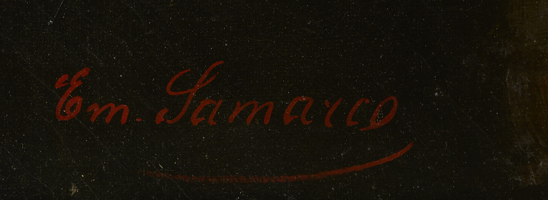 Lot 942: Em Samarco O/C Painting of a Romani Musician