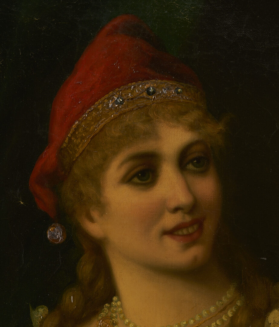 Lot 942: Em Samarco O/C Painting of a Romani Musician