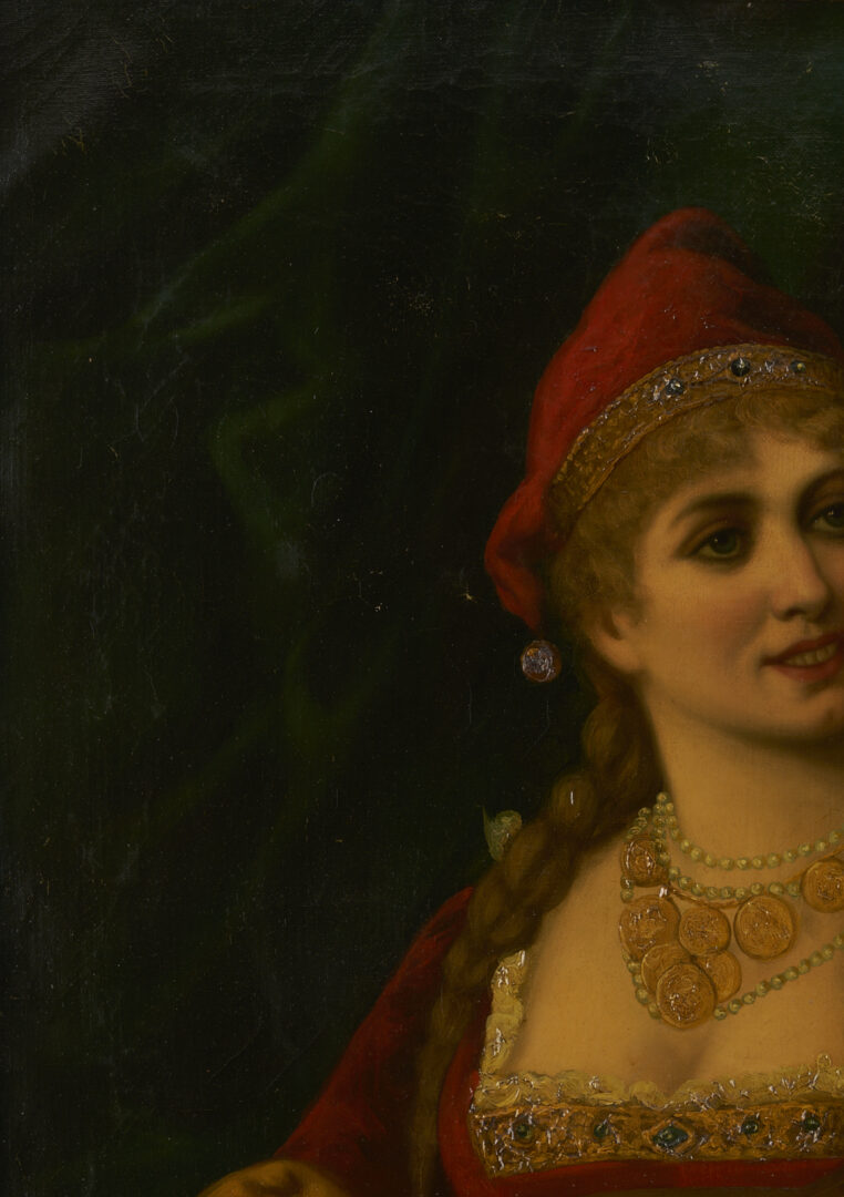 Lot 942: Em Samarco O/C Painting of a Romani Musician