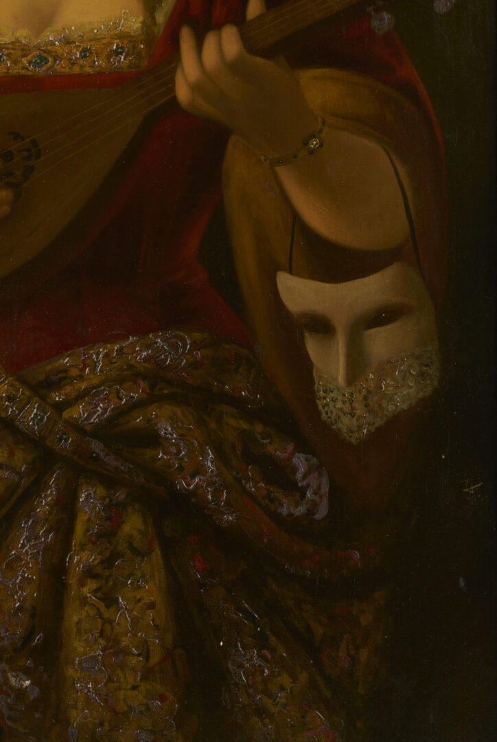 Lot 942: Em Samarco O/C Painting of a Romani Musician