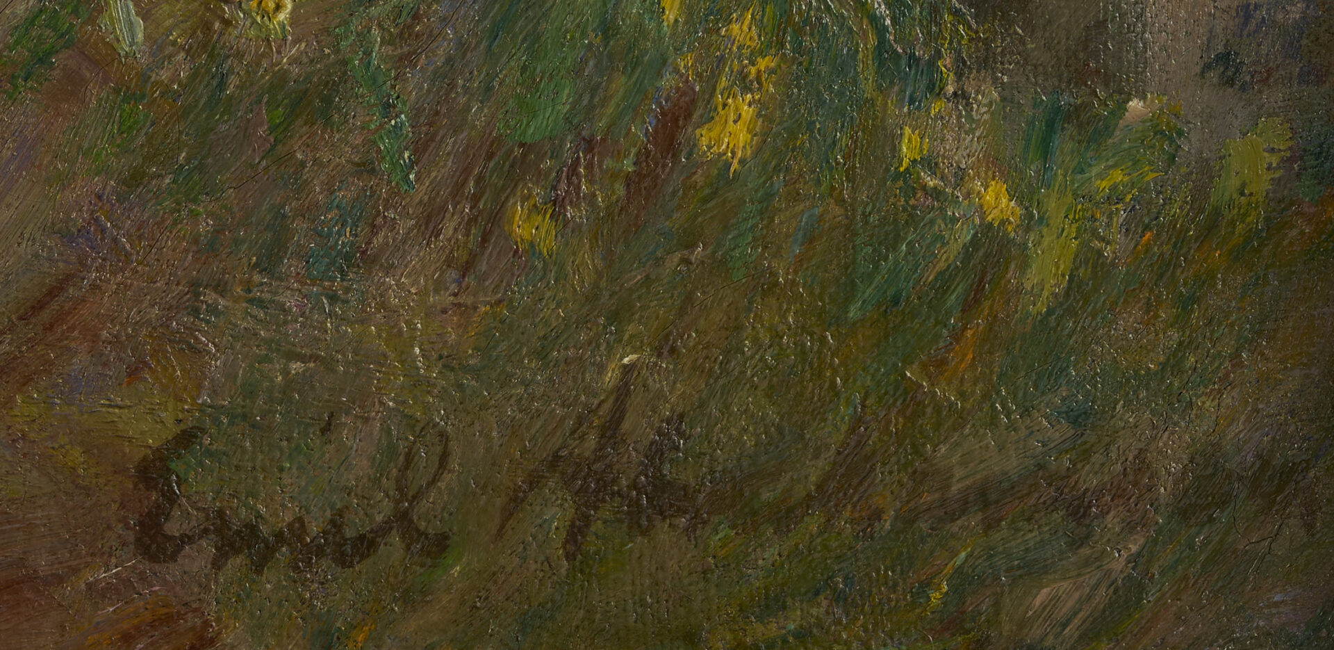 Lot 944: Emil Abrahamsen O/C Landscape, Duncan Vail frame