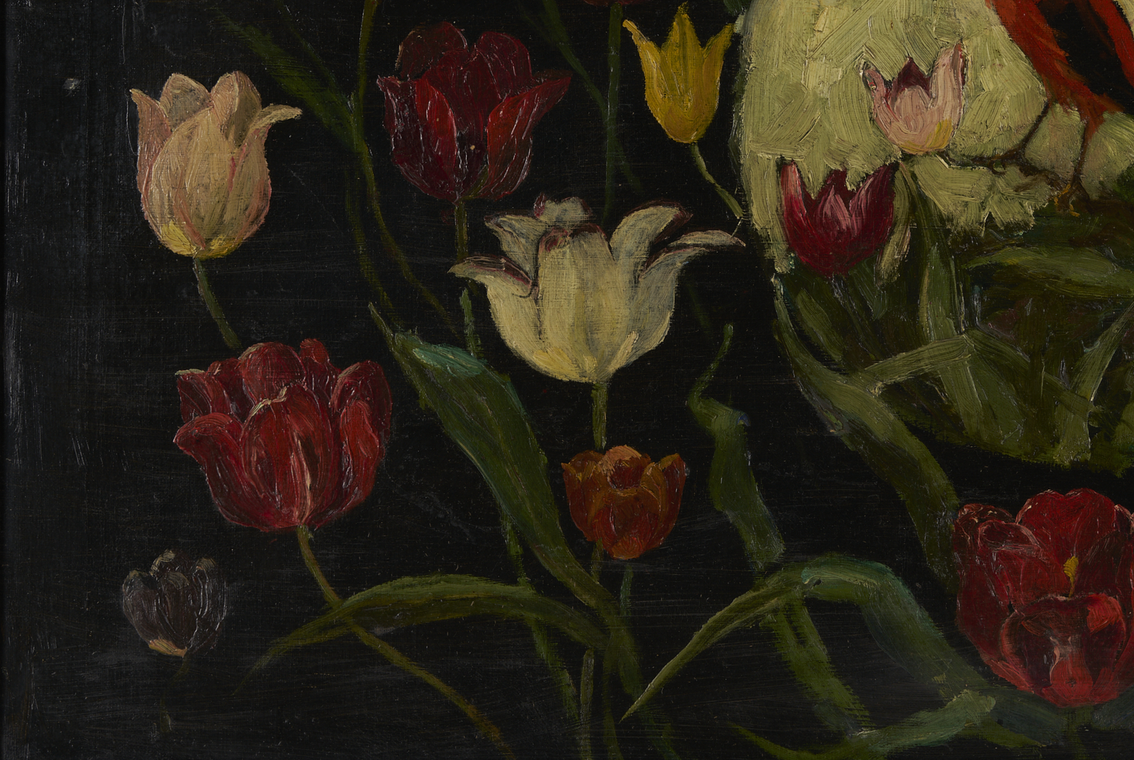 Lot 947: Frederick Stuart Church O/C Painting, Bird in Tulips