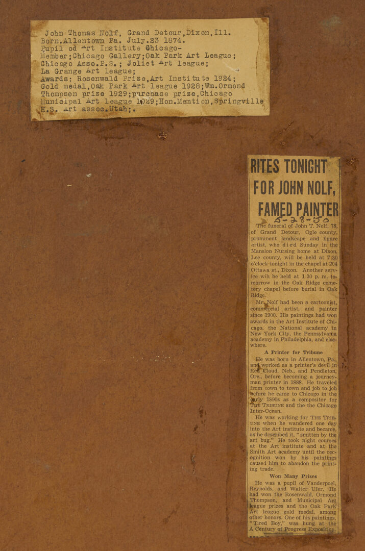 Lot 949: John Thomas Nolf O/B Midwestern Landscape