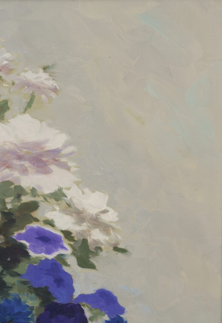 Lot 952: Andre Gisson O/C Still Life Painting, Vase w/ Flowers