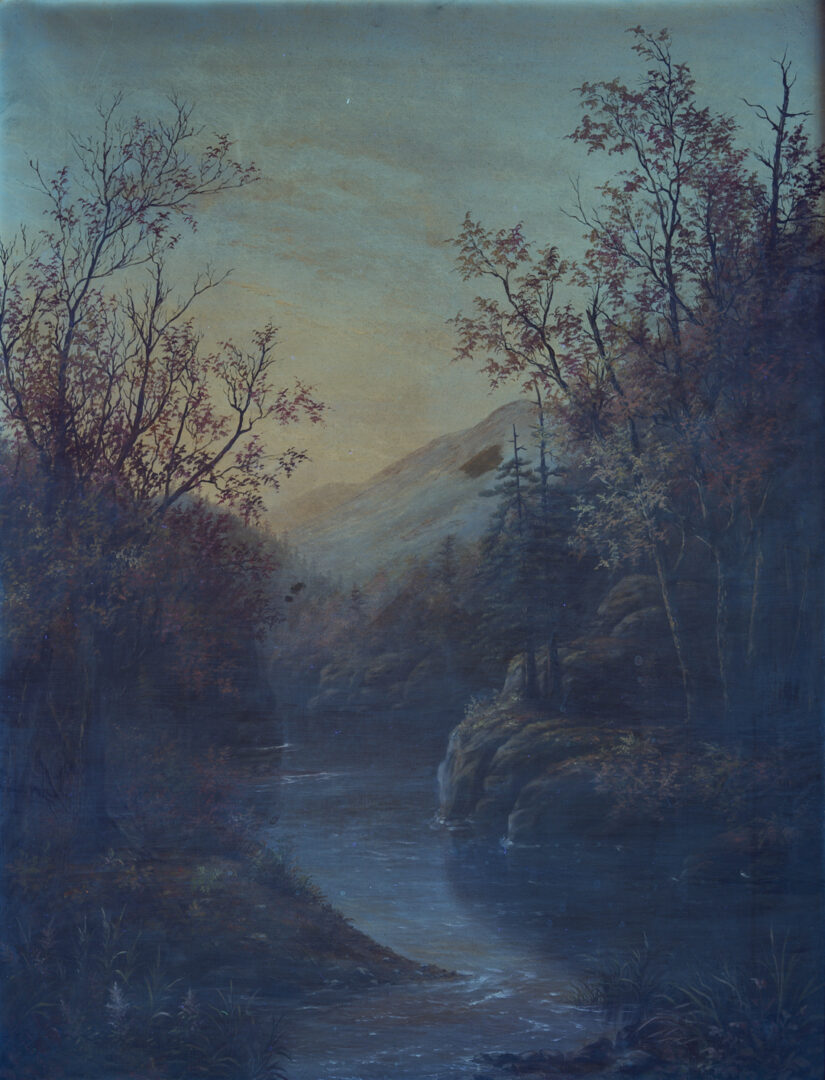 Lot 954: Oil on Canvas Autumn Landscape, signed Turner, poss. Southern