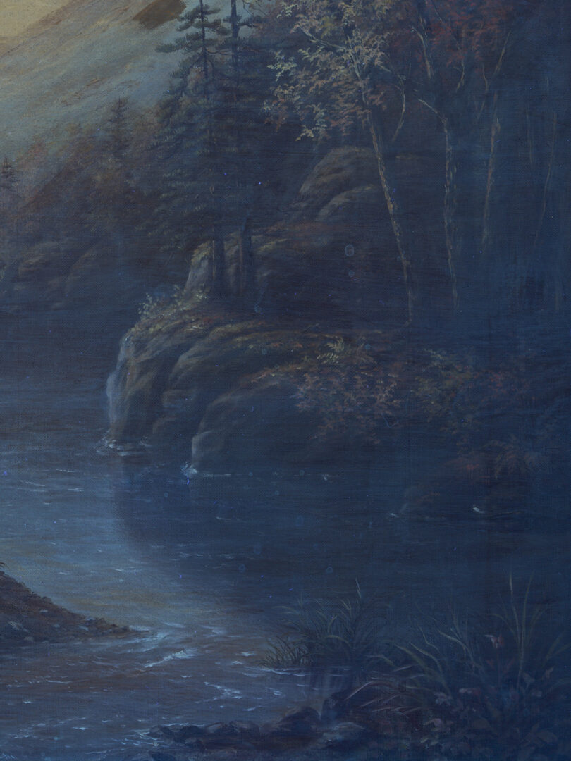 Lot 954: Oil on Canvas Autumn Landscape, signed Turner, poss. Southern