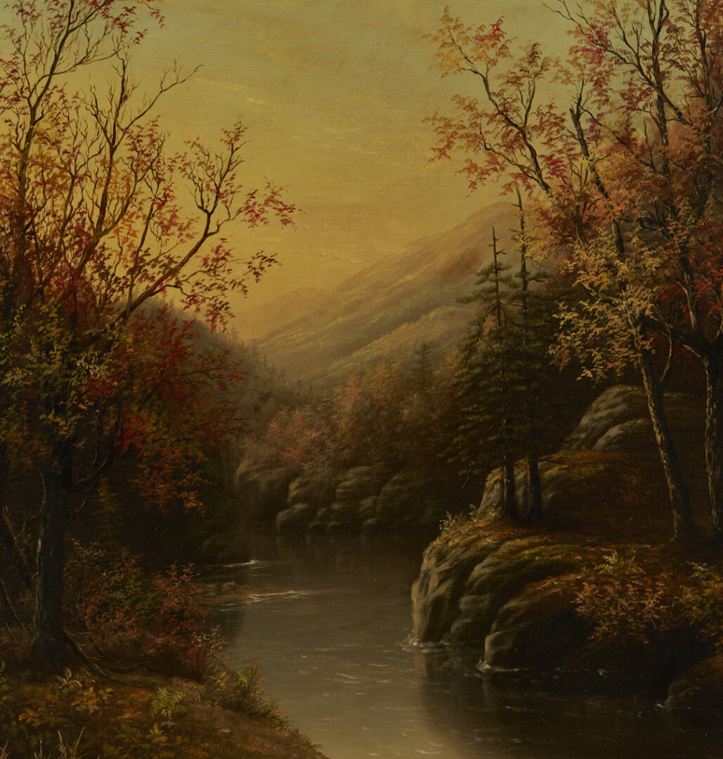 Lot 954: Oil on Canvas Autumn Landscape, signed Turner, poss. Southern