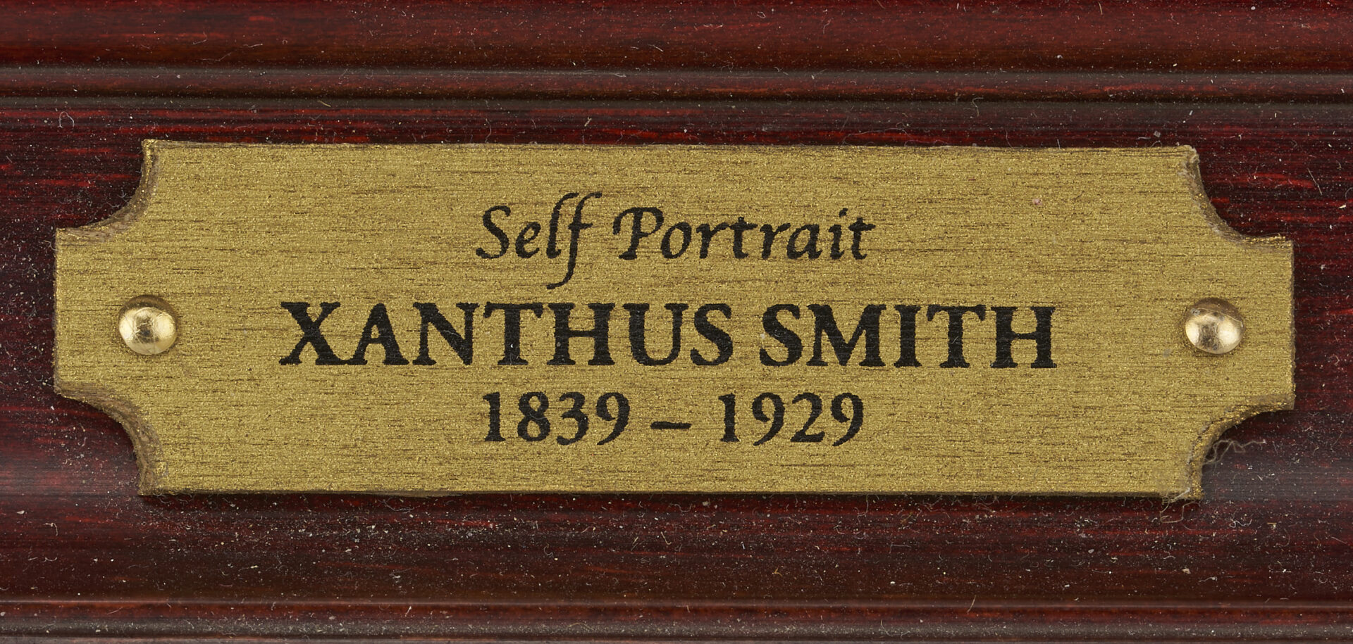 Lot 955: Xanthus Smith Self-Portrait Oil Painting