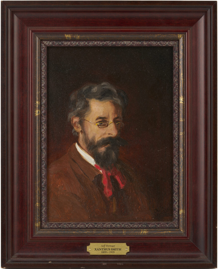 Lot 955: Xanthus Smith Self-Portrait Oil Painting