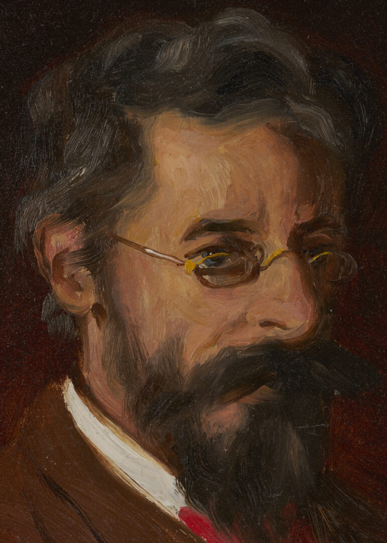 Lot 955: Xanthus Smith Self-Portrait Oil Painting