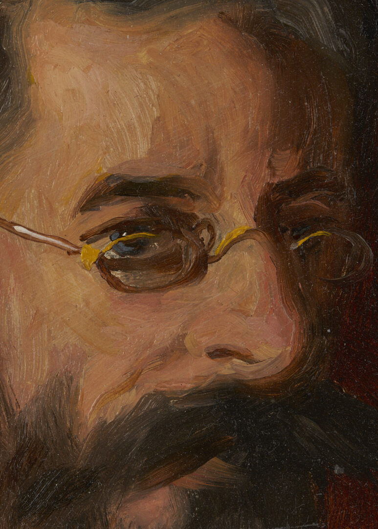 Lot 955: Xanthus Smith Self-Portrait Oil Painting
