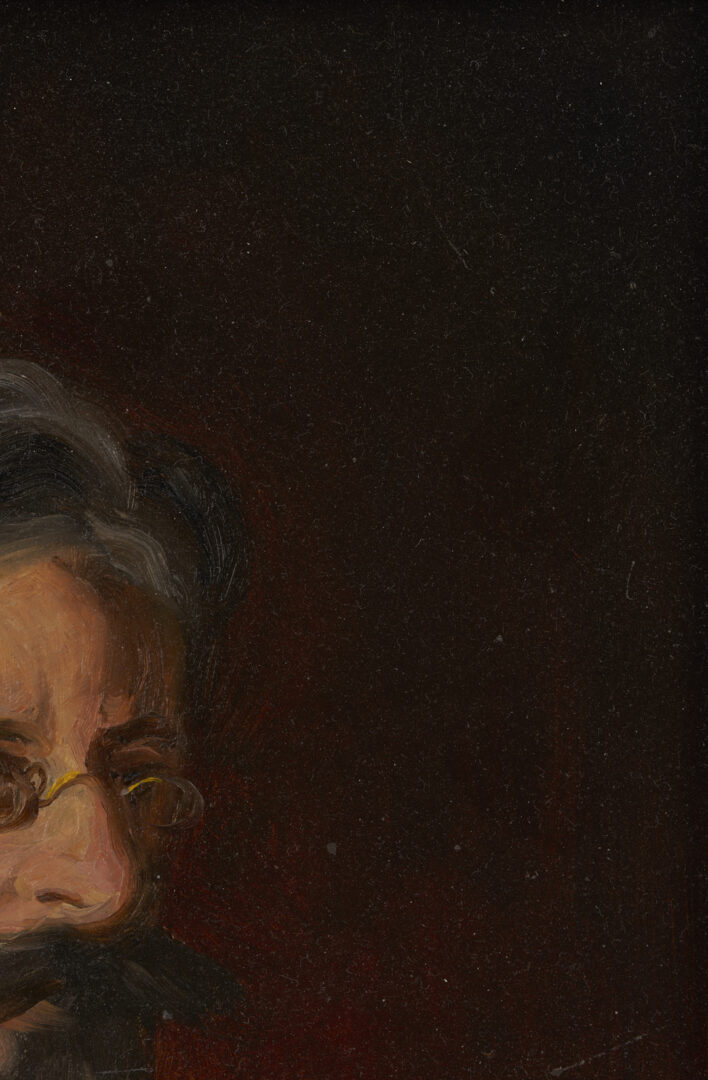 Lot 955: Xanthus Smith Self-Portrait Oil Painting