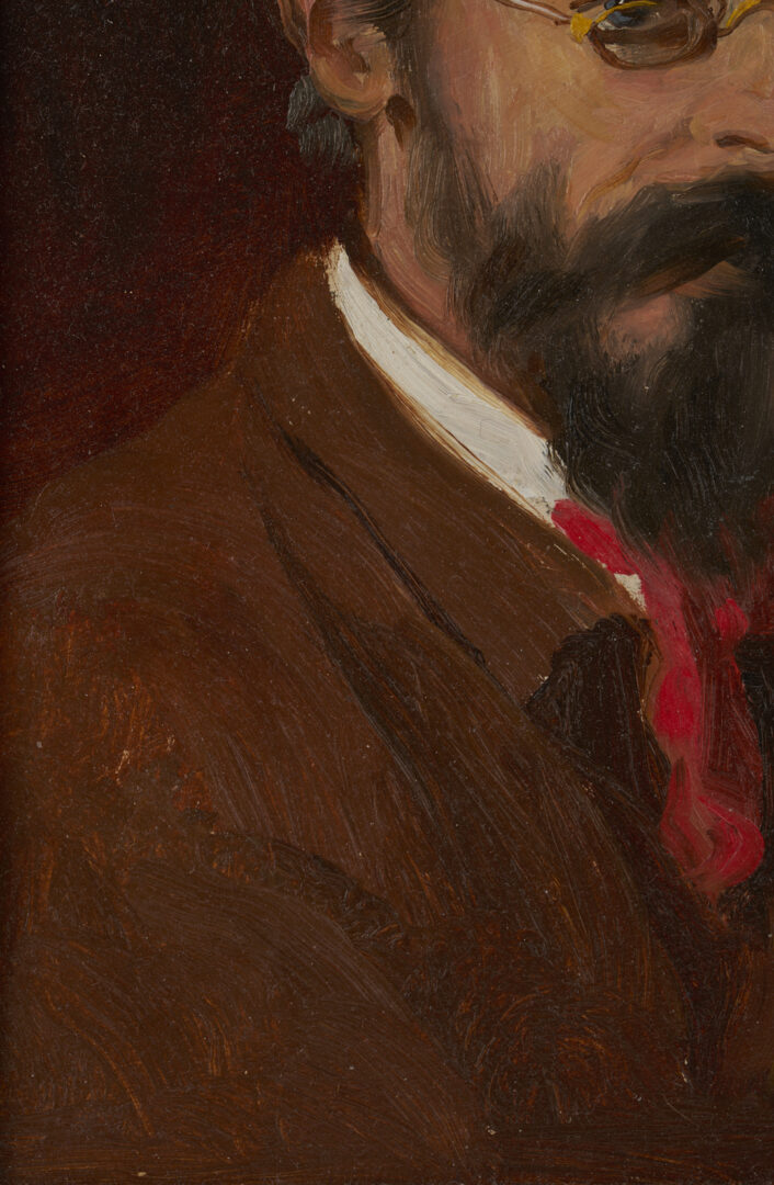 Lot 955: Xanthus Smith Self-Portrait Oil Painting