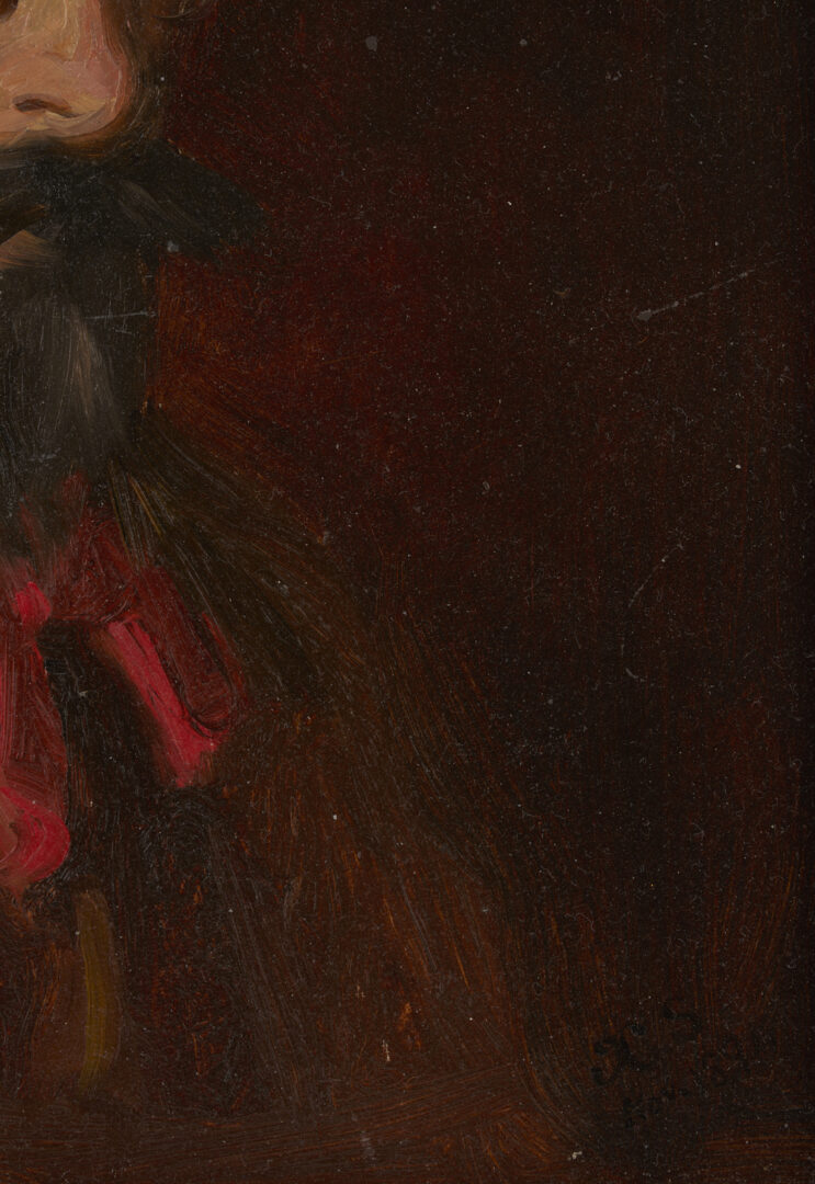 Lot 955: Xanthus Smith Self-Portrait Oil Painting