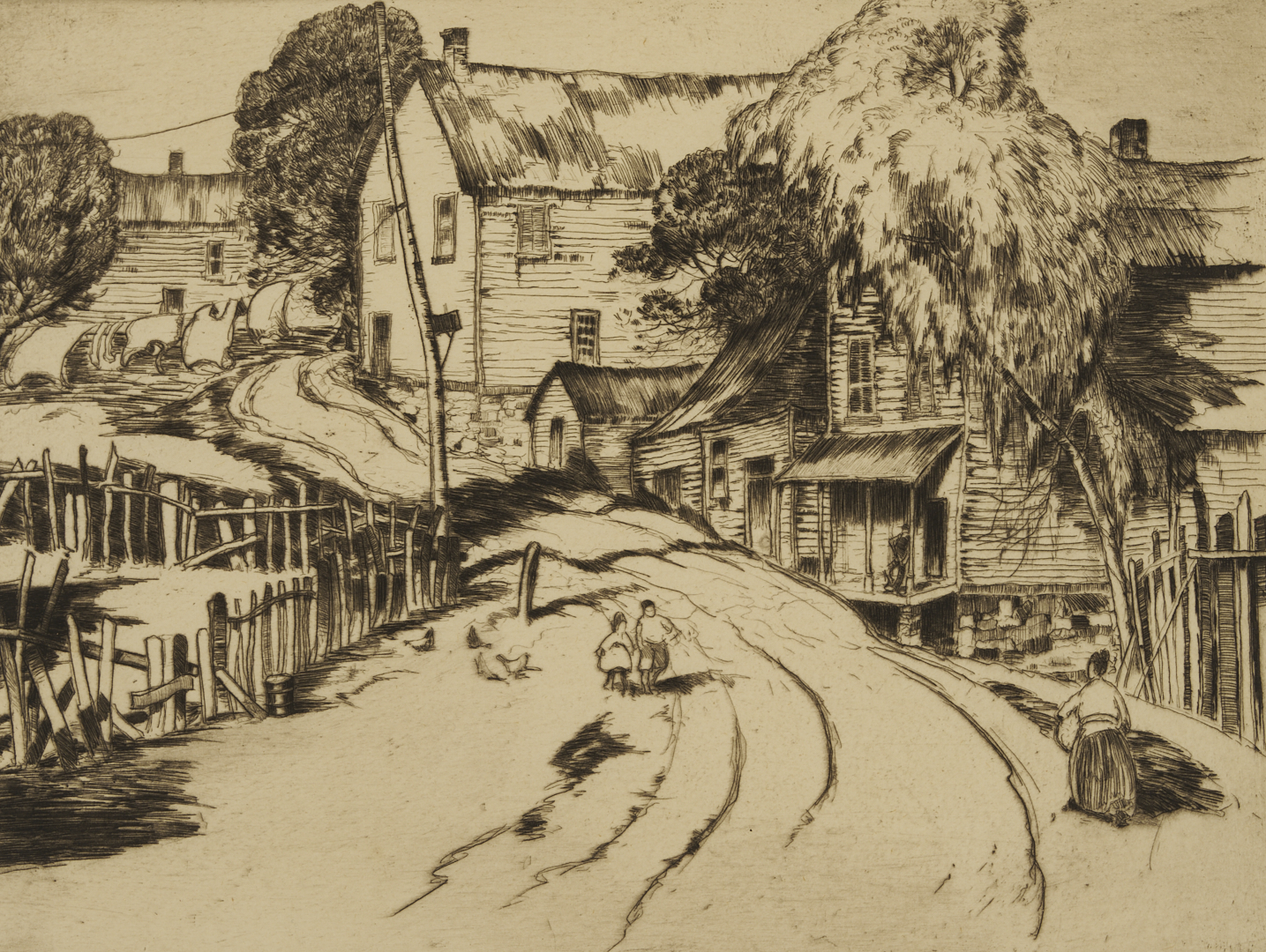 Lot 958: Alfred Hutty Etching, Little Italy, 1925