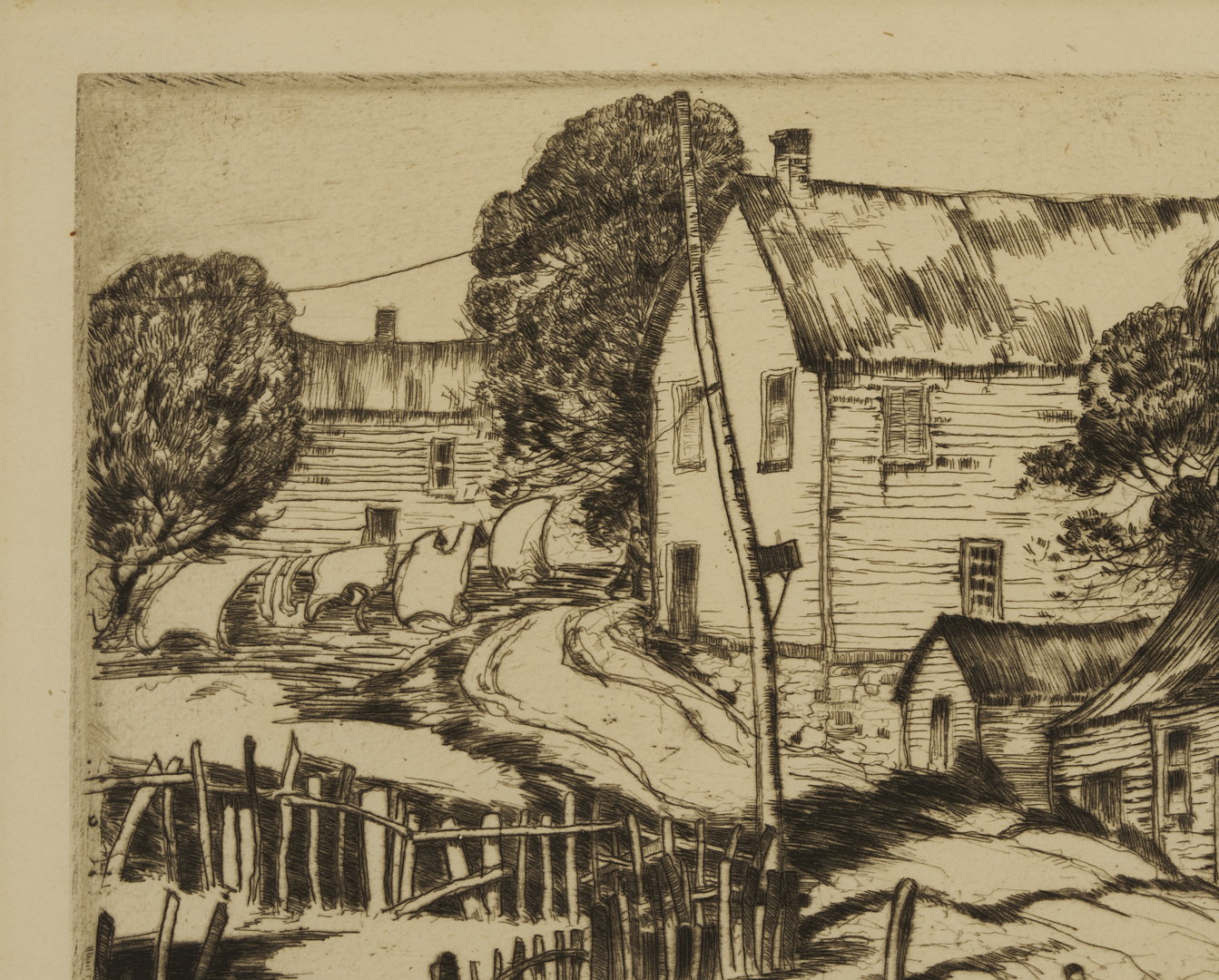 Lot 958: Alfred Hutty Etching, Little Italy, 1925