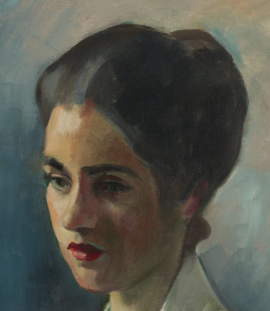 Lot 965: Philip Perkins Oil Portrait of Eugenia Moore