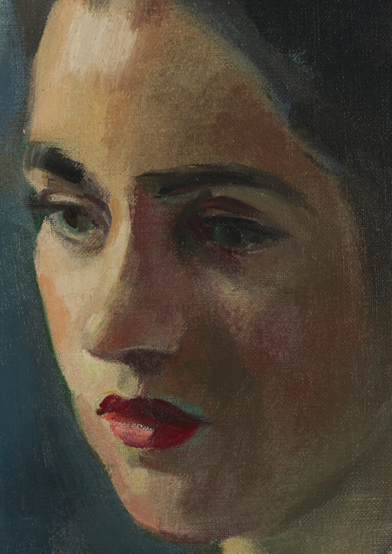 Lot 965: Philip Perkins Oil Portrait of Eugenia Moore