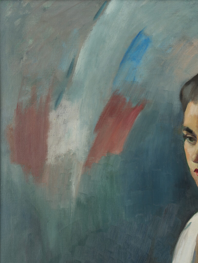 Lot 965: Philip Perkins Oil Portrait of Eugenia Moore