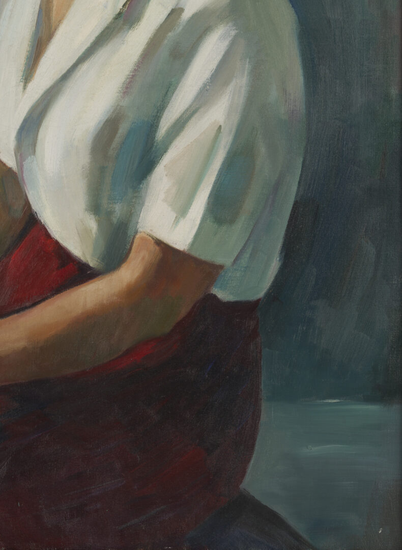 Lot 965: Philip Perkins Oil Portrait of Eugenia Moore